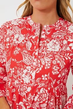 Red Floral McCauley Midi Dress -Vogue Vista Clothing Ig4J696qLczpOqsrn2wtWN2E1YHFuovK 1