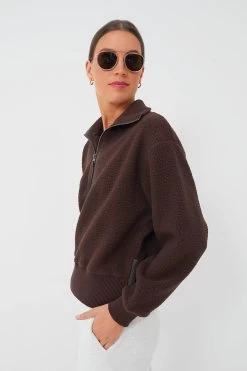 Varley Dark Truffle Roselle Half Zip Fleece -Vogue Vista Clothing IvQNZxWHFz66IlRZH2yQrkTeVrl4vKNm 1