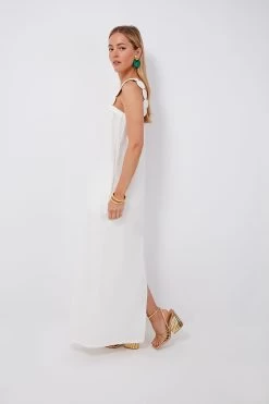 Off White Bubble Long Dress With Straps 9 Off White Bubble Long Dress With Straps -Vogue Vista Clothing J27ptem6YYezve94PlnQhUH2iDiskEsc 1