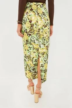 Green And Lemon Abstract Roses Lorelei Twill Skirt -Vogue Vista Clothing J3QBqeXy47xQNQBHjxLIIN3SJqOIvzZ3 1