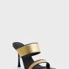 Black Gold Carter Heeled Sandals