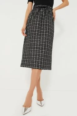 Onyx Tweed Cece Skirt