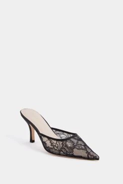 Loeffler Randall Black Lace Layla Heels