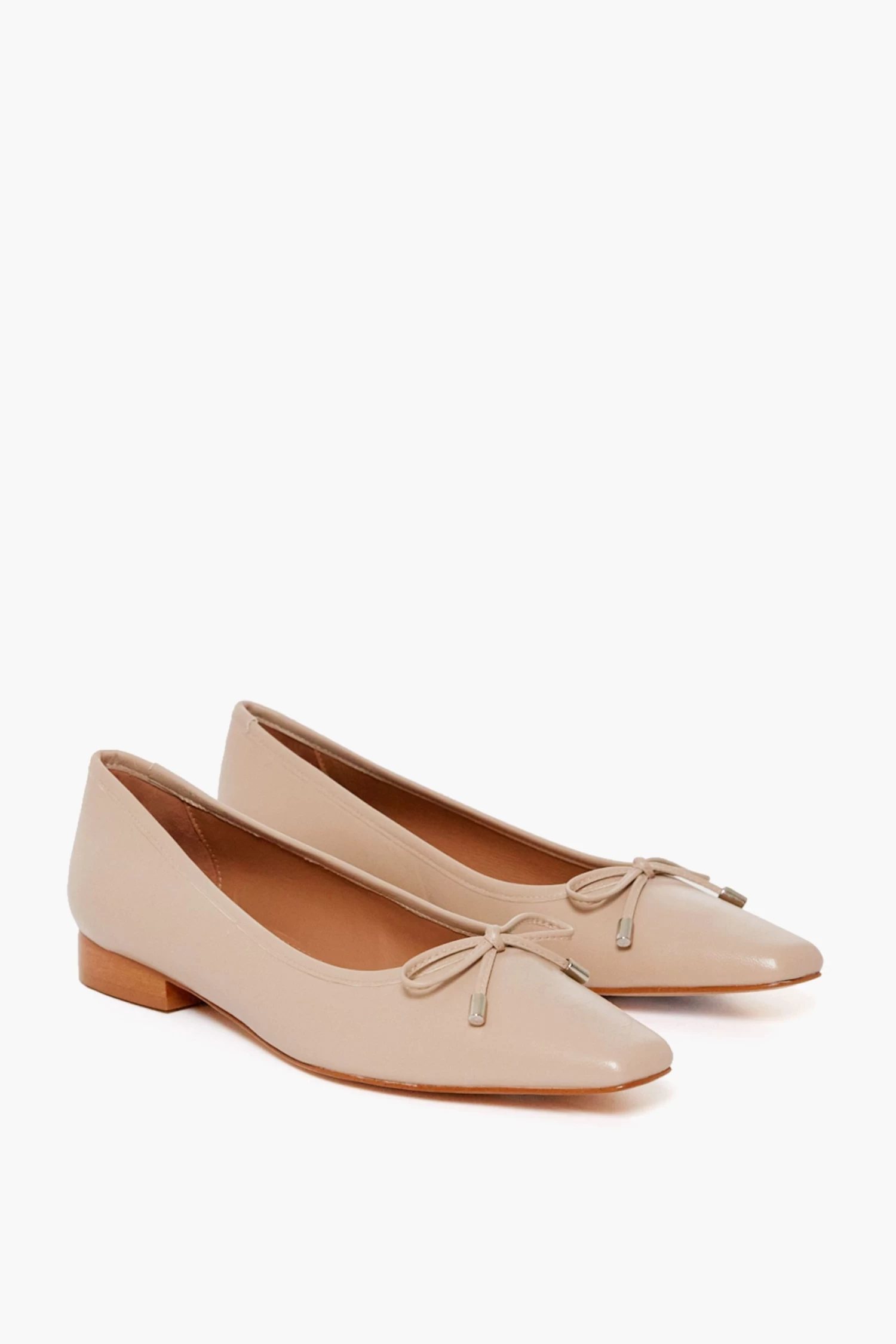 Beige Leather Monica Flats 5 Beige Leather Monica Flats - Image 5