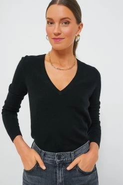 Black Cashmere V-Neck Sweater 13 Black Cashmere V-Neck Sweater -Vogue Vista Clothing JeA5Gcnq5OYnZfJEO534rb9PF32HSE16 1