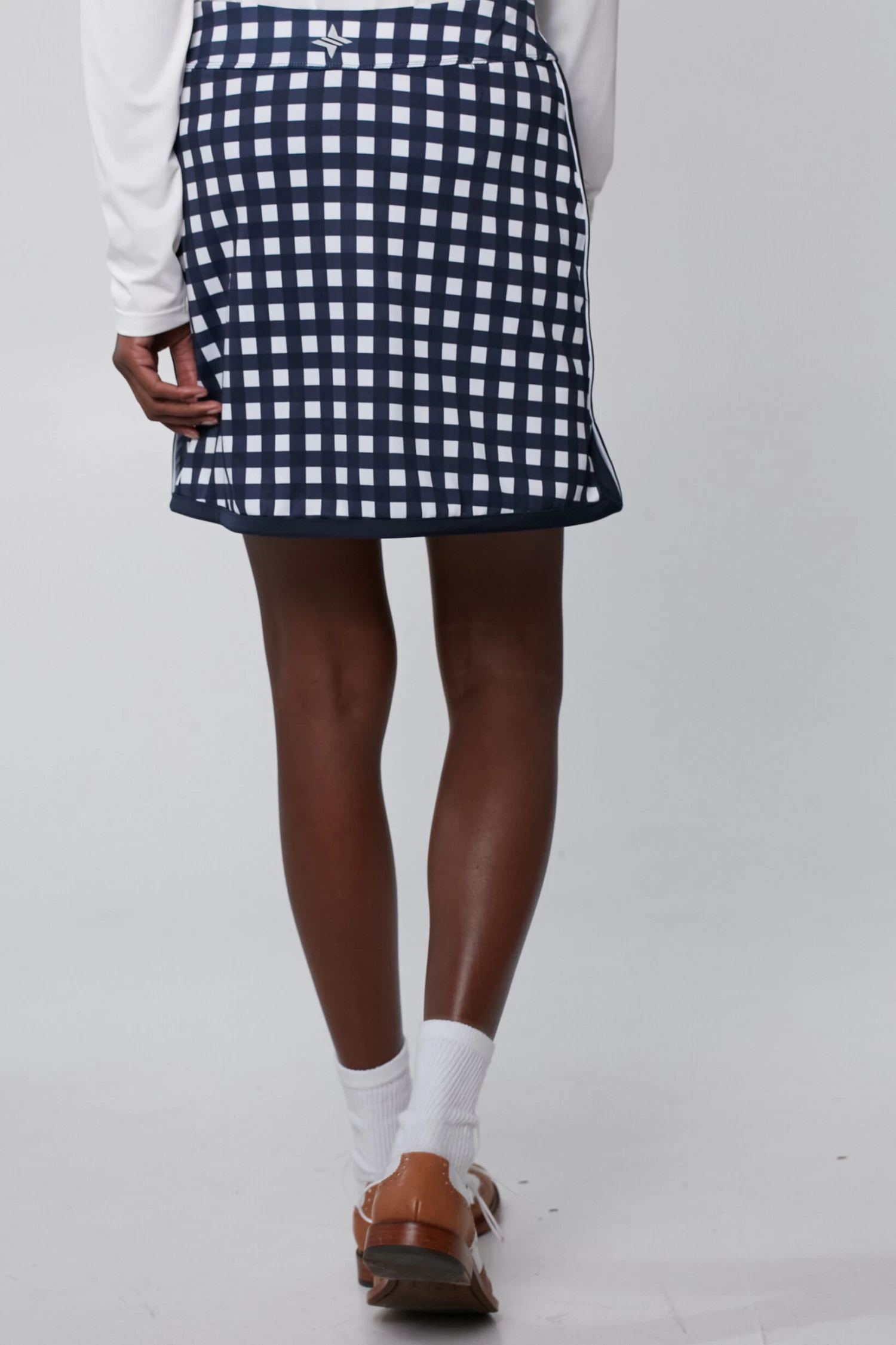Navy Trellis Gingham 16 Inch Karrie Golf Skirt 4 Navy Trellis Gingham 16 Inch Karrie Golf Skirt - Image 4