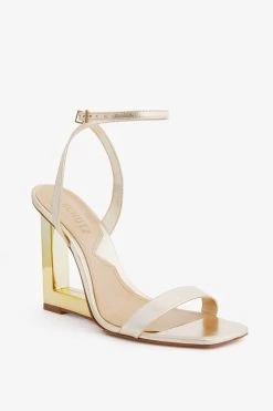 Schutz Metallic Napa Filipa Heels