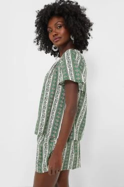 Fern And Floral Stripe Elena Top -Vogue Vista Clothing LRI6brFyBxqY9k4H5Lf1y8zVRrXQKT4Z 1