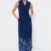 Blue Leaves Noemi Dress