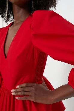 Red Puff Sleeve Elaina Blouse 11 Red Puff Sleeve Elaina Blouse -Vogue Vista Clothing LqlQYytHhbQGyCKdJxGgcMsFdNBSW9CZ 1