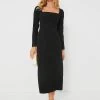 Black Erletta Double Crepe Dress