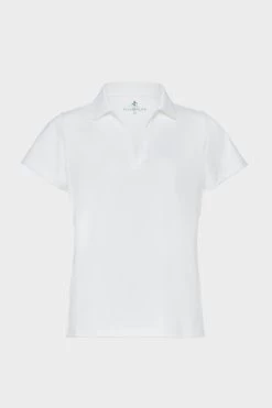 White Short Sleeve Caroline Polo -Vogue Vista Clothing MSdcHu4FUOsf7lscMsV2OistYQo9WQTT 1