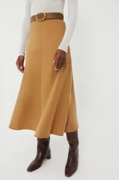 Vanessa Bruno Camel Boushra Midi Skirt