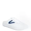 Tretorn Women's White And Navy Easy Nylite Canvas Sneakers