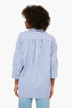 Denim Stripe Adair Boyfriend Shirt -Vogue Vista Clothing MjZW94re2bQwgCnYewpCeFn7MTpFQULN 1