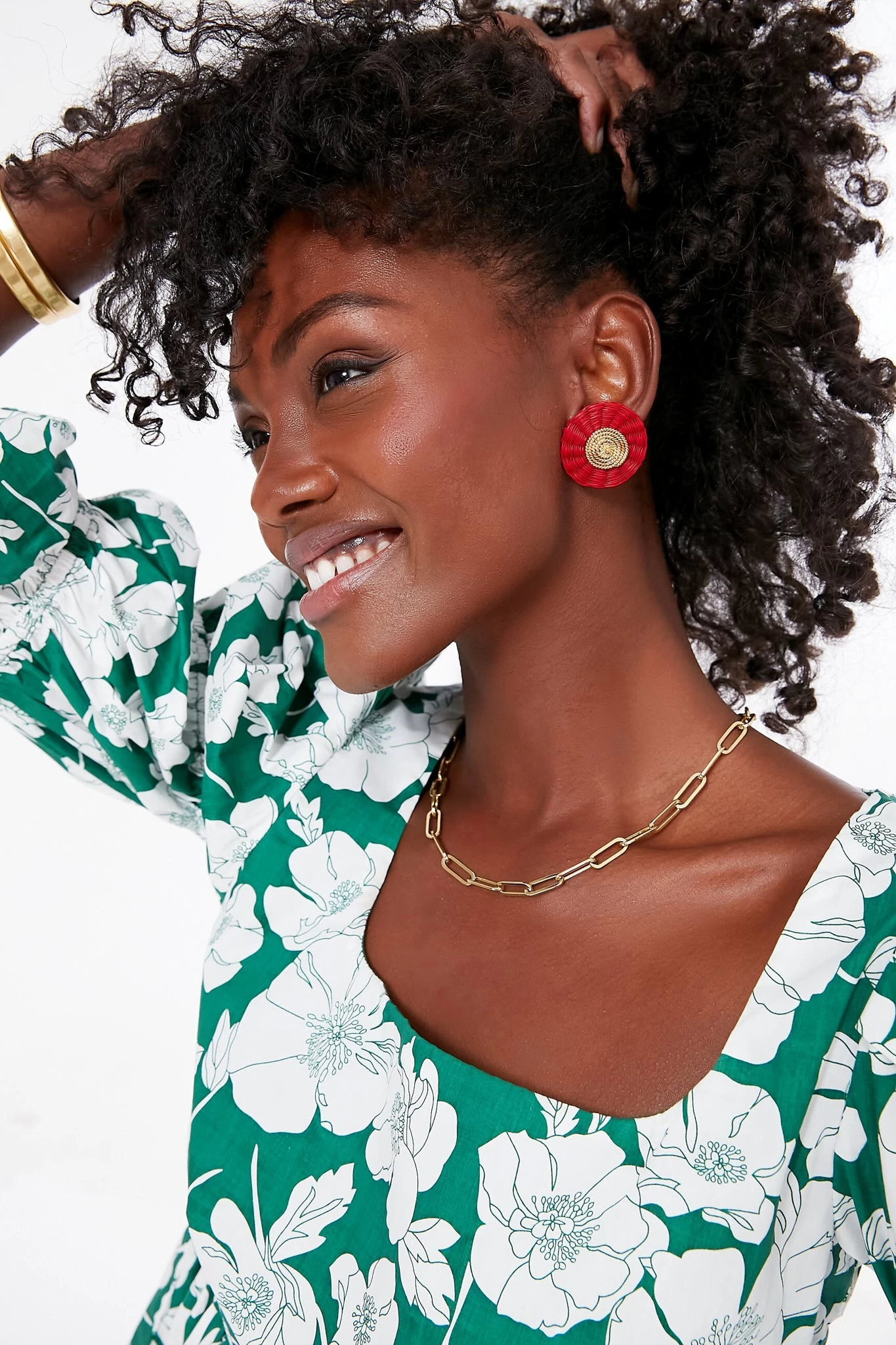 Red Iraca Studs 2 Red Iraca Studs - Image 2