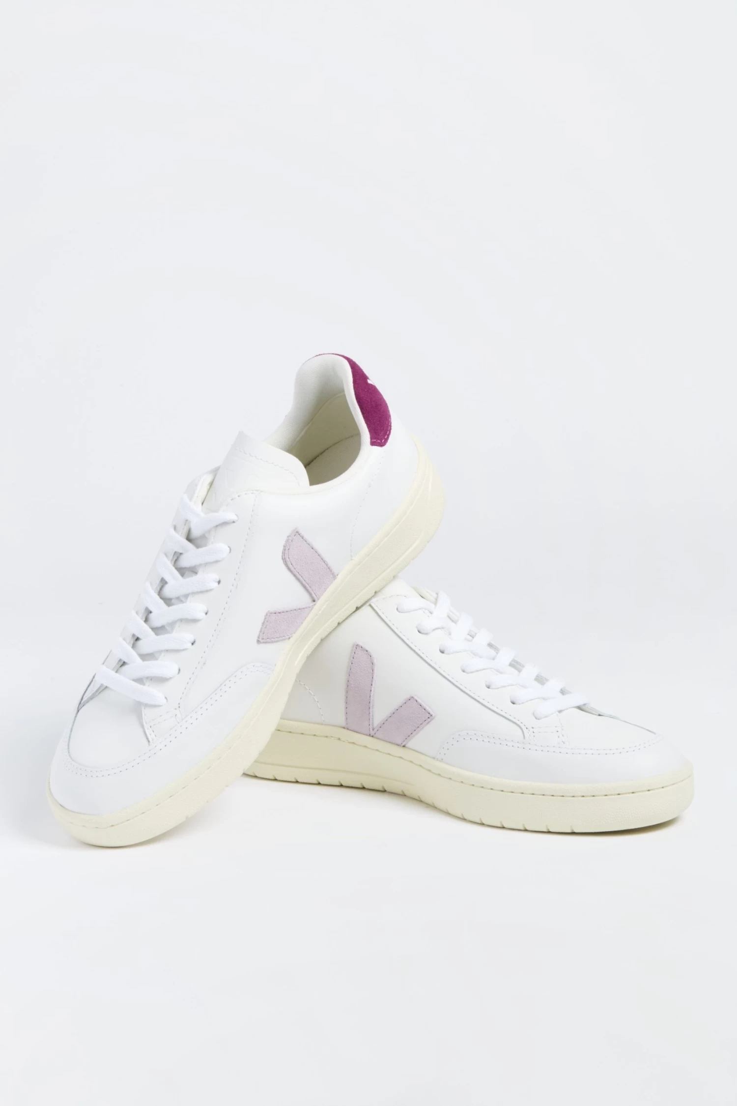 Veja Extra White Parme Magenta V-12 Sneakers 3 Veja Extra White Parme Magenta V-12 Sneakers - Image 3