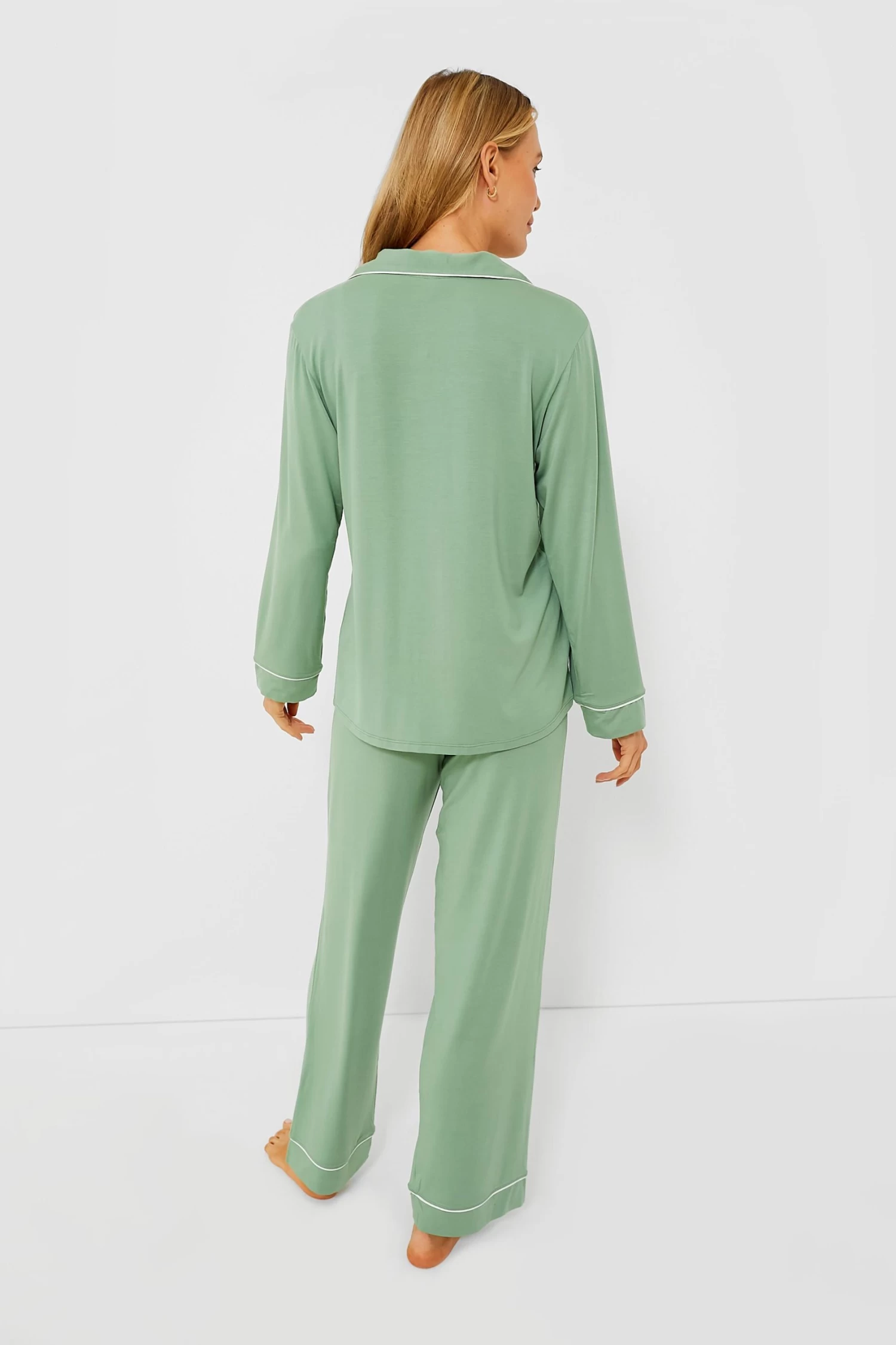 Eberjey Mineral Green Gisele Long PJ Set 4 Eberjey Mineral Green Gisele Long PJ Set - Image 4