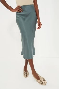 ANINE BING Dark Sage Bar Silk Skirt -Vogue Vista Clothing Nqn8XQlBTviIZL68Gk6ASxhmSvS6ljKz 1