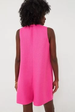 Hot Pink Textured Myla Romper -Vogue Vista Clothing OUn8agIv6feduLrCjK2I1RirAnjKsJ9d 1