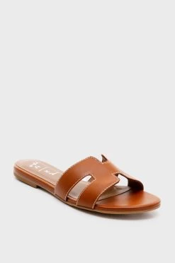 Cognac Leather Alibi Sandals
