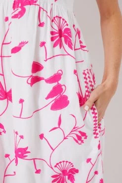 Exclusive Tropical Flower Pink Agate Dress -Vogue Vista Clothing OsxDkBYPpyYMJaGInjKW6qUdEE2cCaob 1