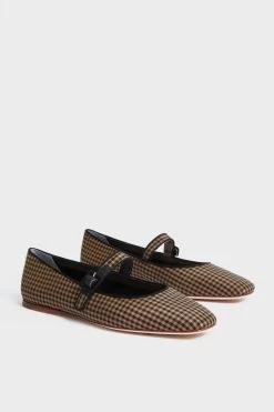 Loeffler Randall Black And Brown Check Ginger Flats -Vogue Vista Clothing PJ4QzL2gRJgAkRcS8SlbmnUWnBxZnUXy 1