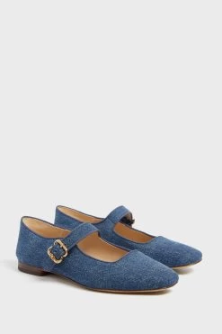 Sam Edelman Summer Denim Twill Michaela Flats -Vogue Vista Clothing PgQGSCmHgQqh4MbnTwGPKj5Zq2WHDMN3 1