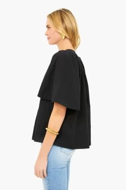 Black Finley Flutter Sleeve Top -Vogue Vista Clothing PlgUcZ84irl2b7sUUOdd9tI6lWBBpLKp 1