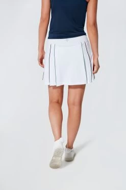 White Piped 15 Inch Lydia Tennis Skirt -Vogue Vista Clothing QHxrdDC1rqi0Y8ZzEJ4Olo5QwLFNrVMP 1