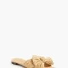 Loeffler Randall Natural Pleated Straw Daphne Flats