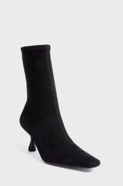 Loeffler Randall Black Stretch Suede Tatum Boots