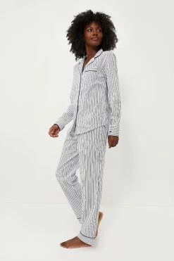 Navy French Ticking Pajama Set -Vogue Vista Clothing QlToPSNA2QFdLWBfFsVD7YBT0VFYHadM 1