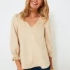 Bone Suede Easton Blouse