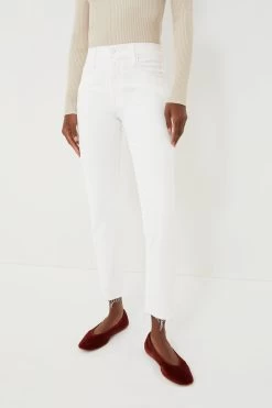 MOTHER Fairest Of Them All Mid Rise Dazzler Ankle Fray