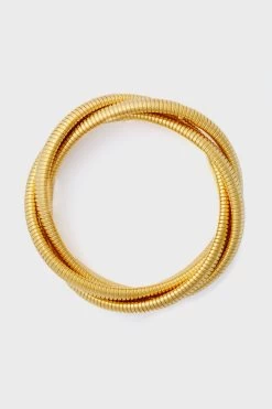 Gold Large Triple Twisted Cobra Bracelet -Vogue Vista Clothing Rnwuyf6M7jvY2agul1HJtlglq66OXotS 1