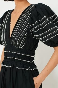 Black Mable Cambric Puff Sleeve Midi Dress -Vogue Vista Clothing Rs8MYiTkt56F2n8eL0O5uJNGpGgjL3xw 1