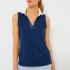 Navy Sleeveless Caroline Polo