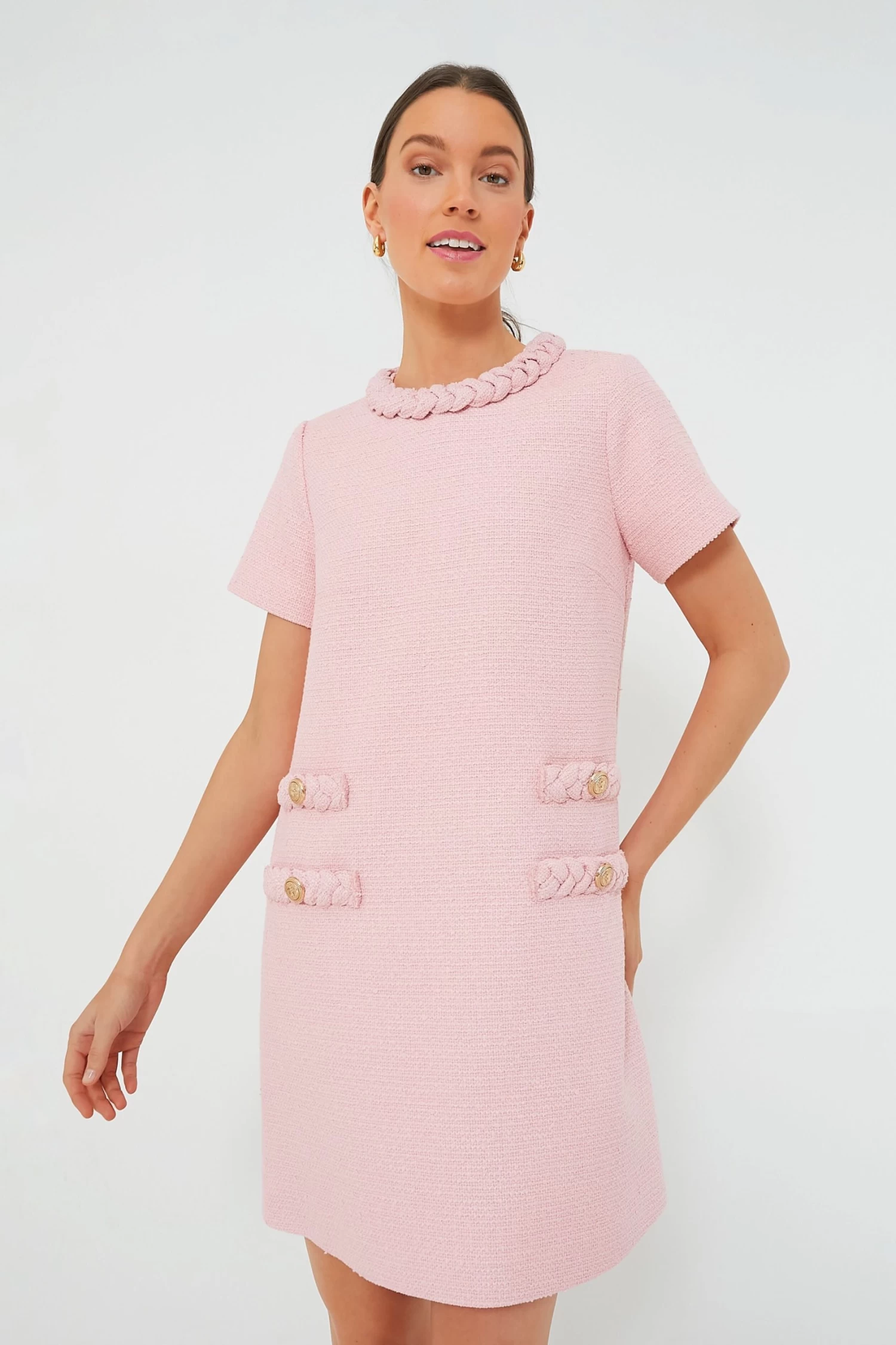 Pink Salt Tweed Jackie Dress 6 Pink Salt Tweed Jackie Dress - Image 6