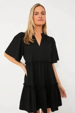 Black Crepe Crawford Dress