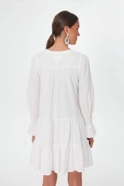 White Swiss Dot Kenzo Dress -Vogue Vista Clothing TC7lv2RzhAwAHLzMVcUIB5acEeTa3xcL 1