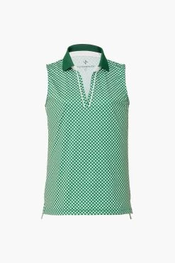 Ditsy Daisy Sleeveless Caroline Polo -Vogue Vista Clothing TgHYS3fc7McMIPXsdags7wOWKew2kotL 1