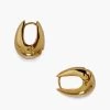Mini Gold Drop Hoop Earrings
