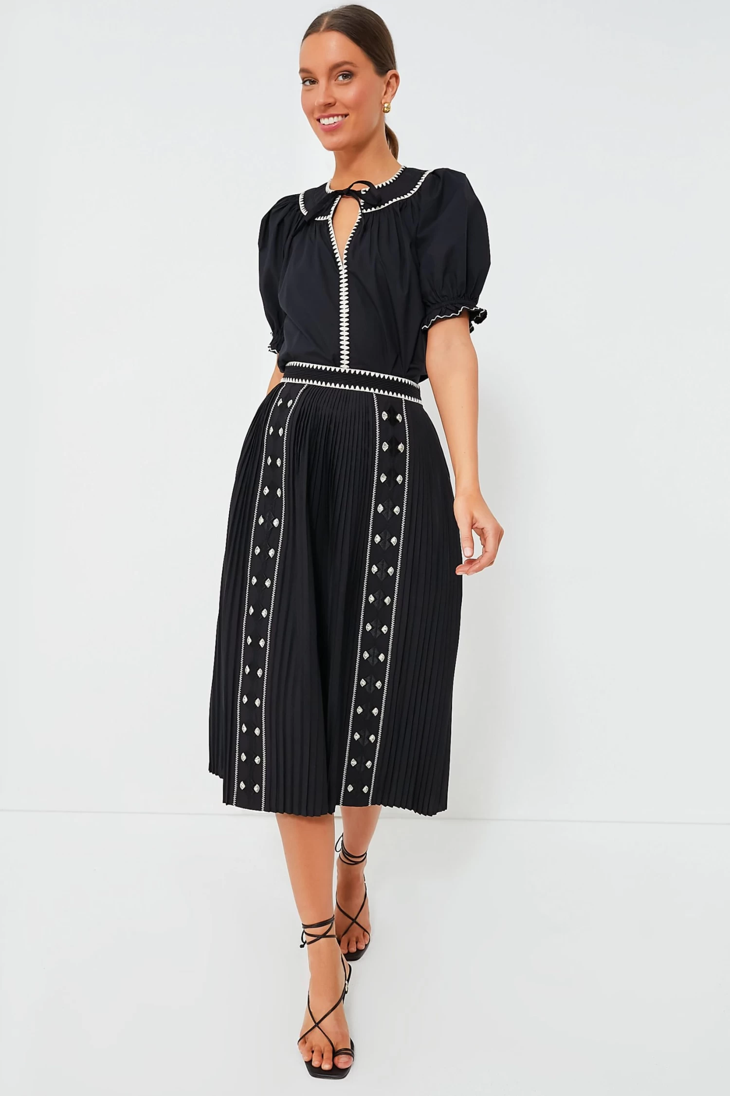 ULLA JOHNSON Noir Sabina Skirt 2 ULLA JOHNSON Noir Sabina Skirt - Image 2