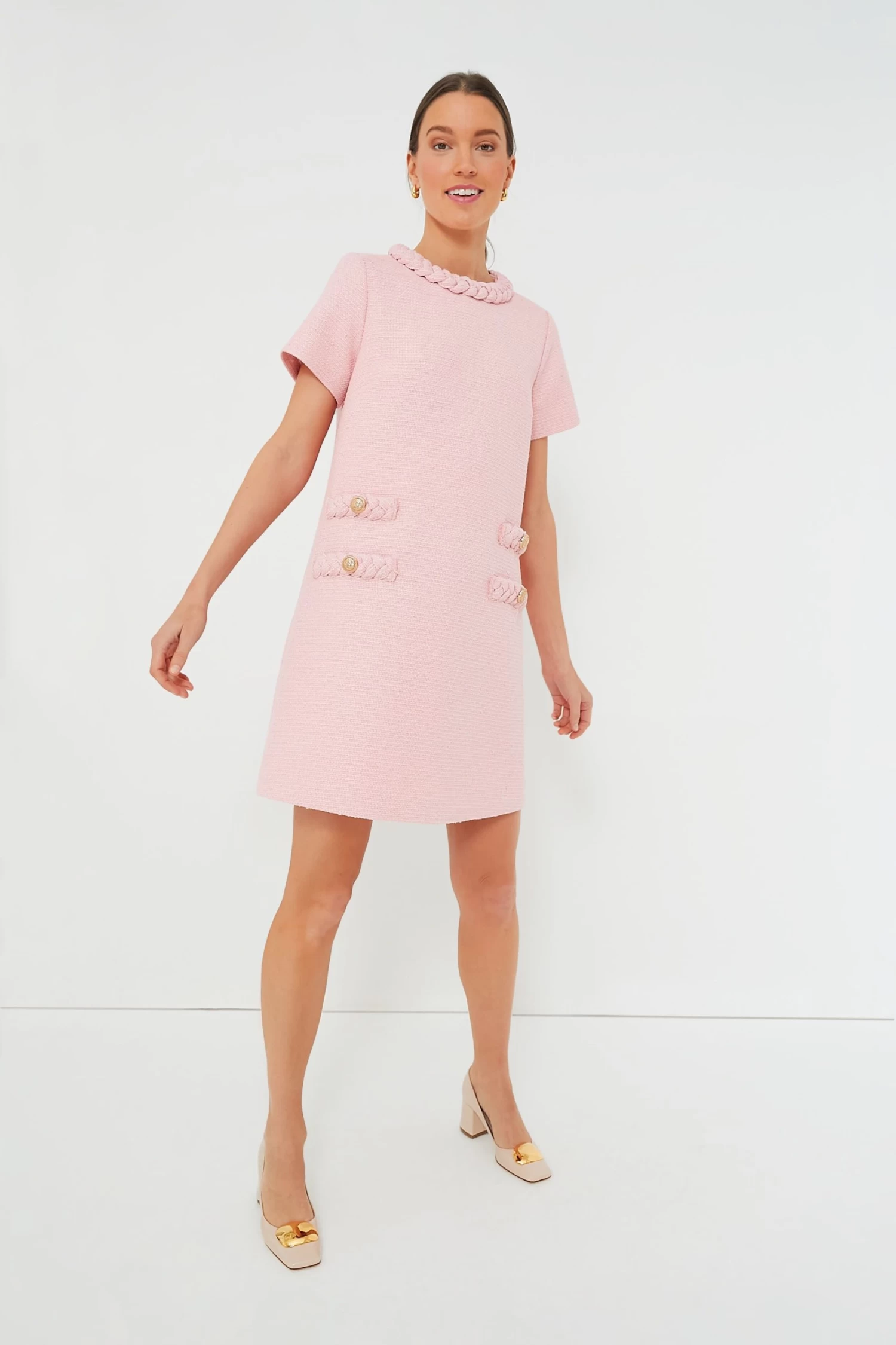Pink Salt Tweed Jackie Dress 7 Pink Salt Tweed Jackie Dress - Image 7