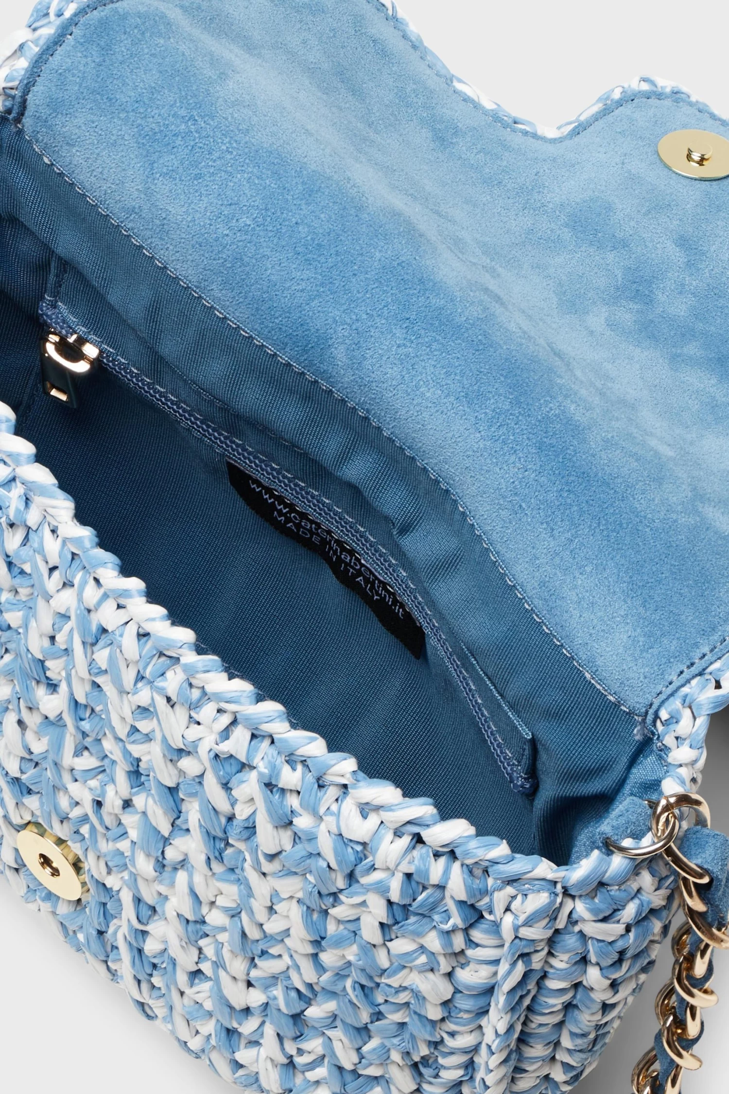 Blue Woven Shoulder Bag 3 Blue Woven Shoulder Bag - Image 3