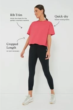 Hot Pink Cropped Ryan Boyfriend Tee -Vogue Vista Clothing VLTTZQSaQfLjSViswOvVgrj0u64mEiIw 1