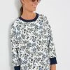White Wildflower Maggie Pullover