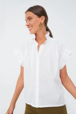 White Marianne B Ruffle Sleeve Shirt 10 White Marianne B Ruffle Sleeve Shirt -Vogue Vista Clothing VQHB9oA1hRrbMRPDsbj9MRNbtOKDniZI 1