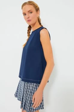 Navy Cotton Sasha Tank -Vogue Vista Clothing VSB1k72IpUacVuTQU61vtrxufysLiUZY 1
